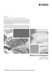 Asko T754HP Notice D'utilisation