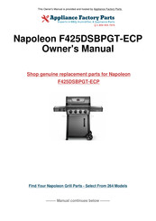 Napoleon F425DSBPGT-ECP Manuel Du Propriétaire