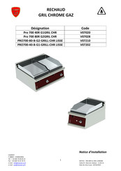 Charvet PRO700-40-B-G1-GRILL-CHR LISSE Notice D'installation