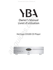 YBA CD100 Livret D'utilisation