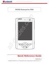 Unitech PA500 Enterprise PDA Guide De Référence Rapide