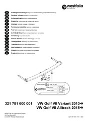 Westfalia Automotive 321 781 600 001 Notice De Montage Et D'utilisation