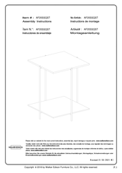 Walker Edison AF20SSQST Instructions De Montage