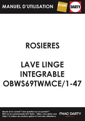 ROSIERES OBWS69TWMCE/1-47 Manuel D'utilisation