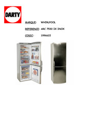 Whirlpool ARC 7530 IX INOX Fiche Produit