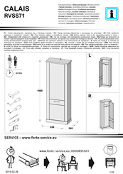 Forte CALAIS RVSS71 Notice De Montage