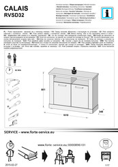 Forte CALAIS RVSD32 Notice De Montage