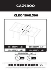 CAZEBOO KLEO 1100L300 Notice De Montage