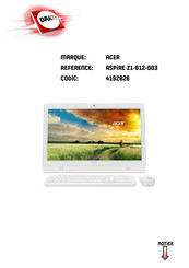 Acer ASPIRE Z1-612-003 Manuel D'utilisation