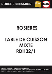 ROSIERES RDH32/1 Manuel D'instructions