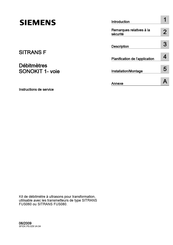 Siemens SITRANS FUS080 Instructions De Service