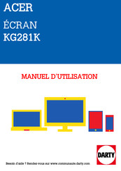 Acer KG281K Guide Utilisateur