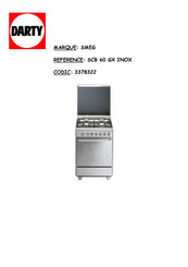 Smeg SCB 60 GX Mode D'emploi