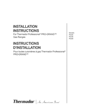 Thermador Professional PRO-GRANDT PG30 Instructions D'installation