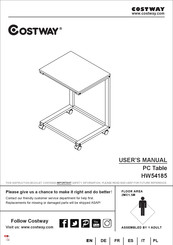 Costway HW54185 Manuel D'utilisation
