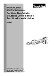 Makita XDG01 Manuel D'instructions