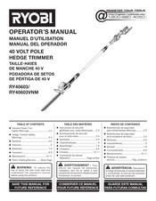 Ryobi RY40603VNM Manuel D'utilisation