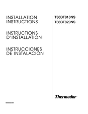 Thermador T36BT820NS Instructions D'installation