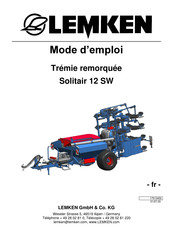 LEMKEN Solitair 12 SW Mode D'emploi