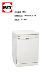 Miele G PREMIER/G 975 Mode D'emploi