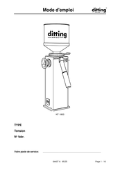 DITTING KF 1800 Mode D'emploi