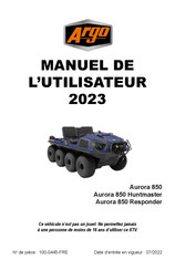 Argo Aurora 850 2023 Manuel De L'utilisateur