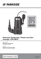 Parkside PTPK 400 C1 Traduction Du Mode D'emploi D'origine