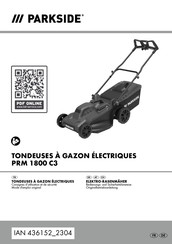 Parkside PRM 1800 C3 Consignes D'utilisation Et De Sécurité