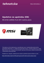 MSI B760 GAMING PLUS WIFI Manuel D'utilisation