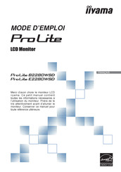 Iiyama ProLite B2280WSD-W1 Mode D'emploi