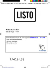 Listo LF612-L3S Notice D'utilisation