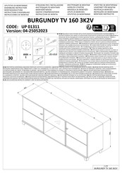 Forma Ideale BURGUNDY TV 160 3K2V Instructions D'assemblage