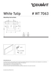 Duravit White Tulip WT 7063 Instructions De Montage