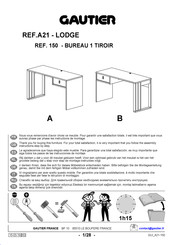 Gautier LODGE A21 150 Instructions De Montage