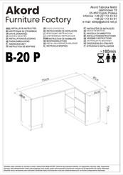 Akord B-20 P Instructions De Montage