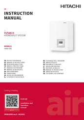 Hitachi YUTAKI H HWM-WE Serie Manuel D'instructions