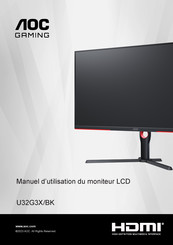 AOC GAMING U32G3X/BK Manuel D'utilisation