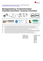 Rauch Tubona A8008.037B Instructions De Montage