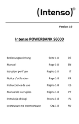 Intenso POWERBANK S6000 Notice D'utilisation