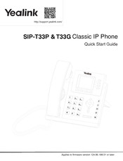 Yealink SIP-T33G Guide De Démarrage Rapide