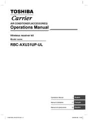 Toshiba Carrier RBC-AXU31UP-UL Manuel D'exploitation