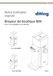 DITTING K 804 LAB FILTER Notice D'utilisation Originale