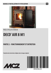 MCZ DECO' AIR 8 M1 Manuel D'installation Et D'utilisation