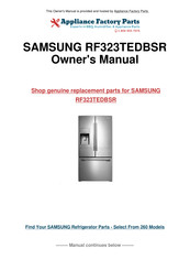 Samsung RF323TEDBSR Manuel D'utilisation