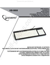 Gembird KB-9805 Manuel