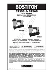 Bostitch BT50B Manuel D'instructions Et D'entretien