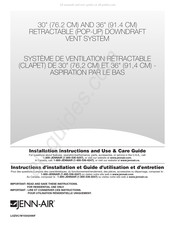 Jenn-Air JXD7036Y Instructions D'installation Et Guide D'utilisation Et D'entretien