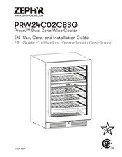 Zephyr Presrv PRW24C02CBSG Guide D'utilisation, D'entretien Et D'installation