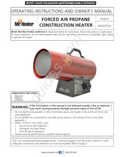 Mr. Heater MH60CRFAV Instructions D'utilisation Et Manuel Du Propriétaire