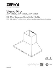 Zephyr Siena Pro ZSP-E42DS Guide D'utilisation, D'entretien Et D'installation